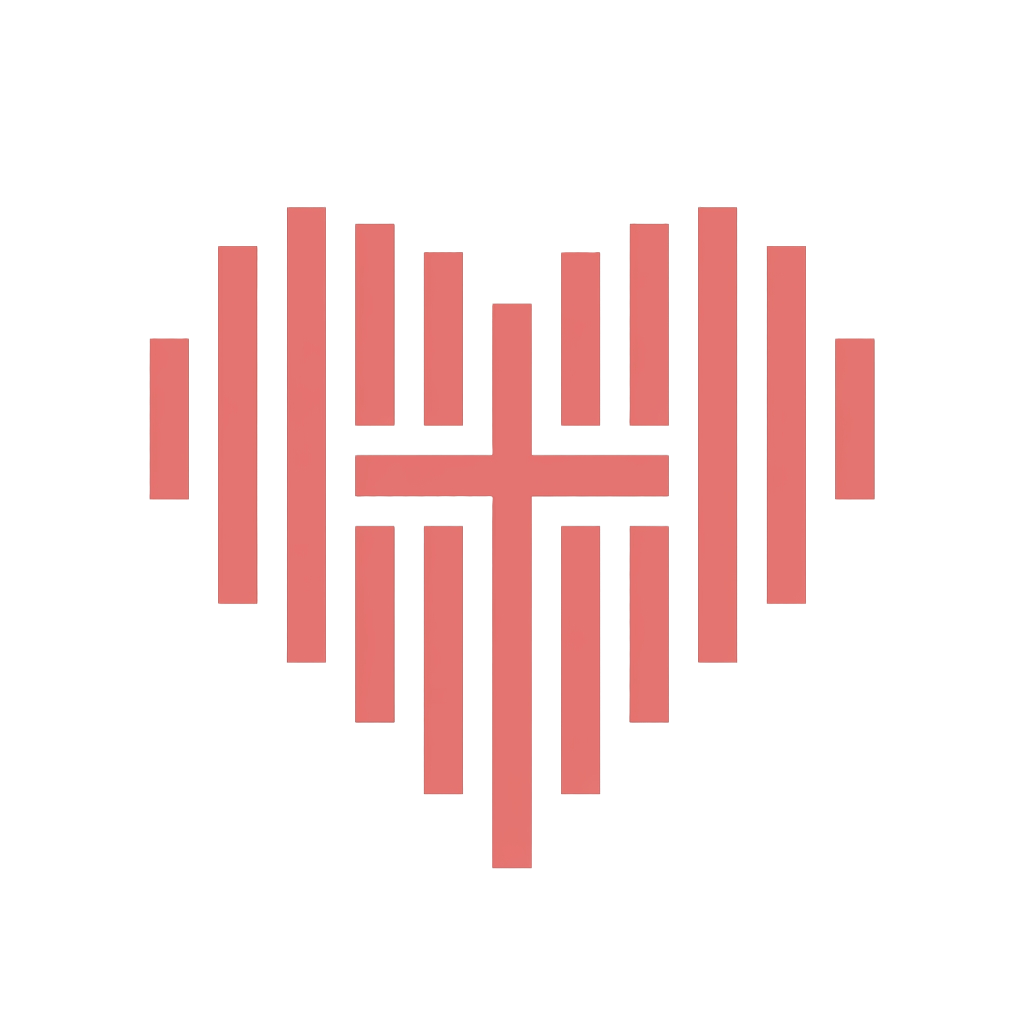 Trinity heart and cross mark